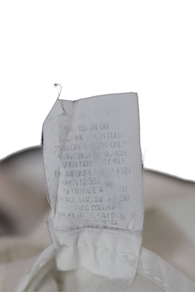 Theory Womens Capri Pants White Linen Button Inseam 28 Size 2