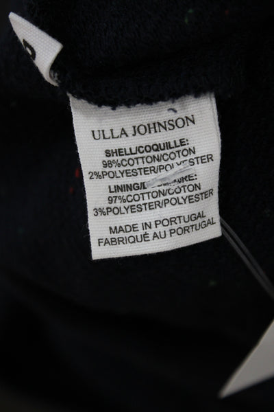 Ulla Johnson Womens Black Flecked Cotton Long Sleeve Jumpsuit Size 0P