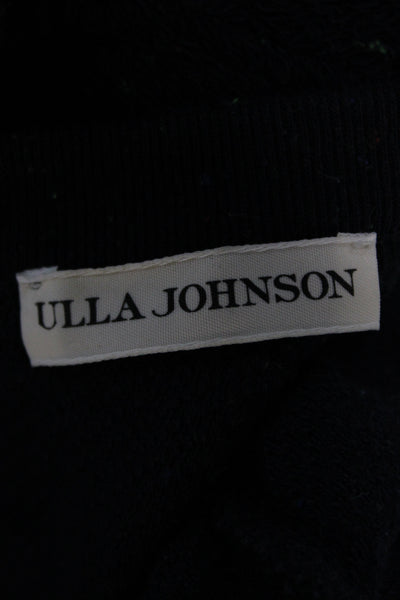 Ulla Johnson Womens Black Flecked Cotton Long Sleeve Jumpsuit Size 0P