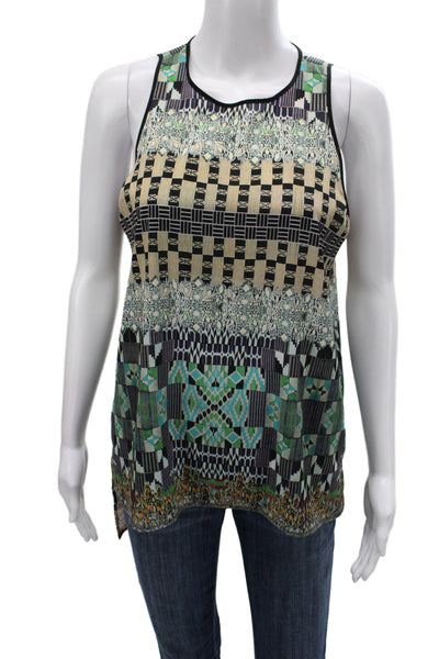 Clover Canyon Women Tunic Multicolor Geometric Sleeveless Round Neck Size S