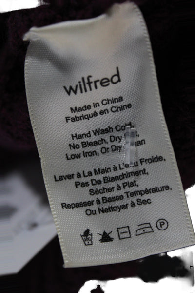 Wilfred Womens Turtleneck Sleeveless Wool Pullover Sweater Purple Size 2XS