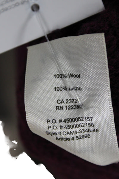 Wilfred Womens Turtleneck Sleeveless Wool Pullover Sweater Purple Size 2XS