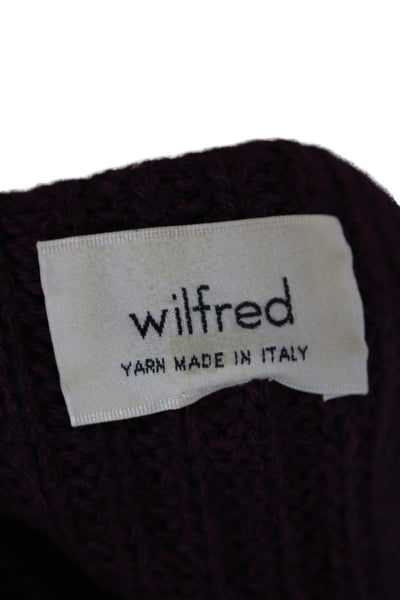 Wilfred Womens Turtleneck Sleeveless Wool Pullover Sweater Purple Size 2XS