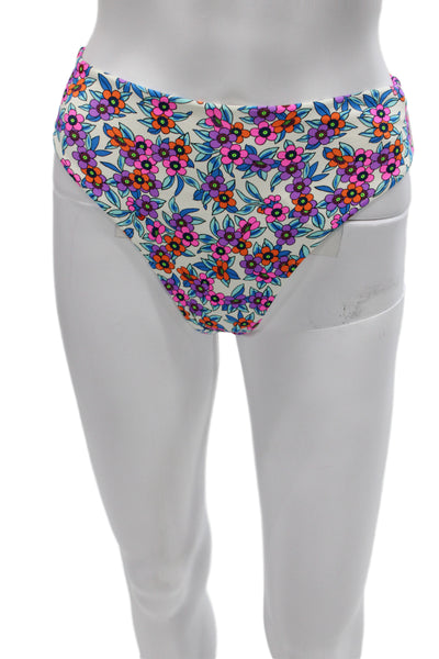Frankies Bikinis Womens Floral Multicolor Bikini Bottom Size XS