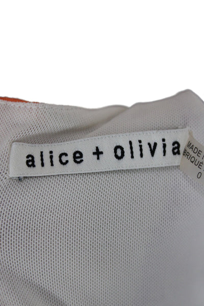 Alice + Olivia Women Bodycon Dress Multicolor Viscose Scoop Neck Midcalf Size 0