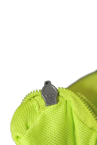 Nike Womens Athletic Green Zip Shorts Polyester Size M