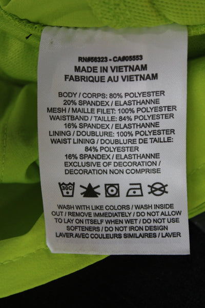 Nike Womens Athletic Green Zip Shorts Polyester Size M