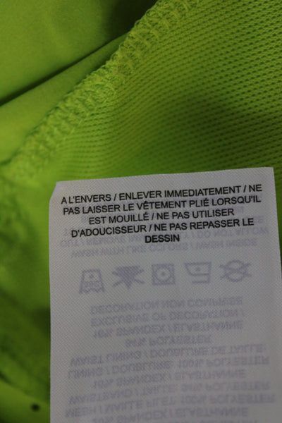 Nike Womens Athletic Green Zip Shorts Polyester Size M