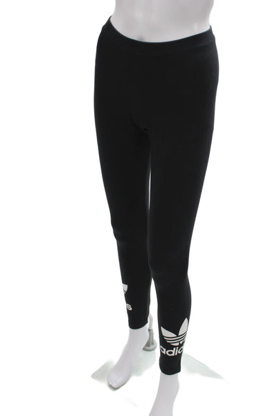 Adidas Womens Ankle Leggings Black Athleisure Cotton Size S