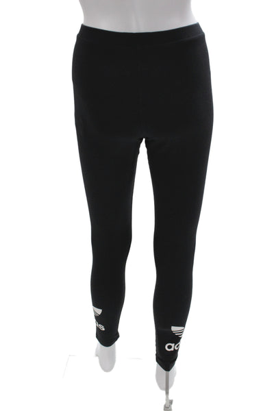 Adidas Womens Ankle Leggings Black Athleisure Cotton Size S