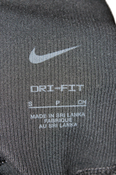 Nike Womens Ankle Leggings Black Athleisure Solid Polyester Size S
