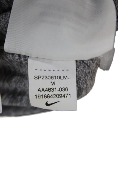 Nike Womens Gray Mock Neck Pullover Long Sleeve Zip Casual Top Size M