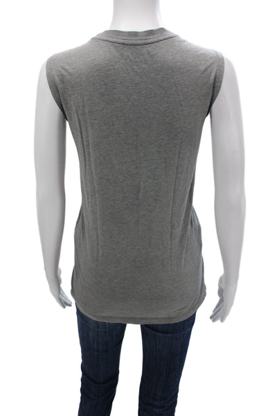 Nike Womens Athleisure Basic Sleeveless Crew Neck Gray Modal Tank Size M