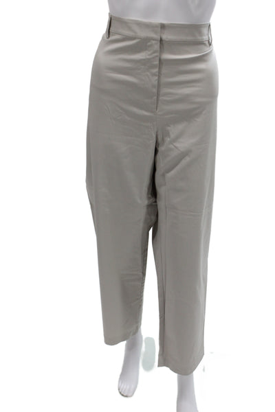 Eileen Fisher Women Chino Pants Beige Cotton Size 2X