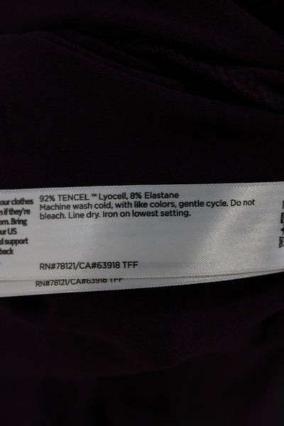 Eileen Fisher Women Purple Scoop Neck Long Sleeve T-Shirt Size 1X