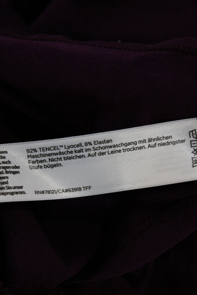 Eileen Fisher Women Purple Scoop Neck Long Sleeve T-Shirt Size 1X