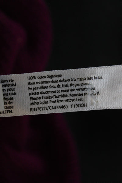 Eileen Fisher Women Pullover Sweater V-Neck Purple Long Sleeve Size XL