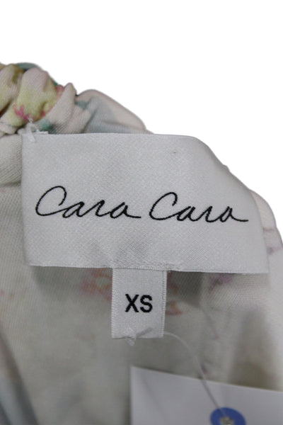 Cara Cara Women Halter Floral Maxi Dress Blue Sleeveless Viscose Size XS