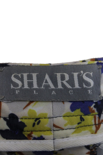 Sharis Place Women Multicolor Floral Ankle Pants Size 38