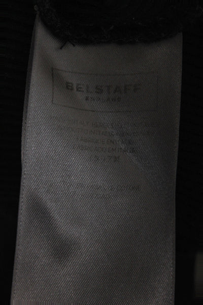 Belstaff Women Basic T-Shirt Black Mock Neck Short Sleeve Viscose Size S