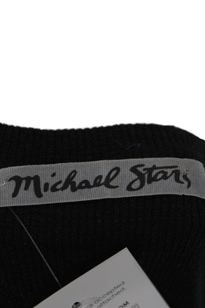 Michael Stars Womens Basic Black V-Neck Short Sleeve T-Shirt Size M