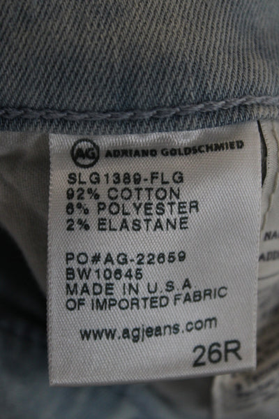 AG Adriano Goldschmied Women Ankle Blue Mid Rise Jeans Size 26