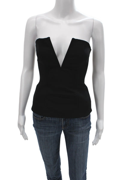 Nicholas Womens Black V-Neck Basic Tank Size 2