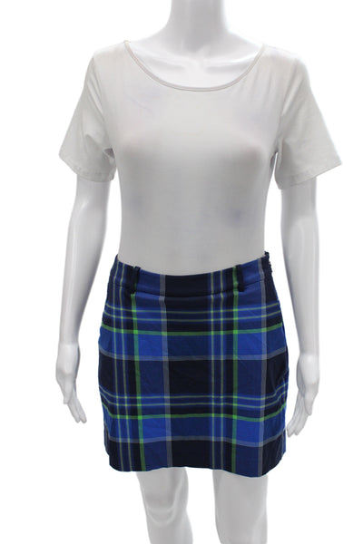 Polo Golf Ralph Lauren Women Mini Blue Plaid Skort Size 0