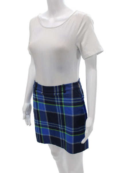 Polo Golf Ralph Lauren Women Mini Blue Plaid Skort Size 0
