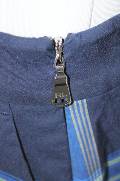 Polo Golf Ralph Lauren Women Mini Blue Plaid Skort Size 0