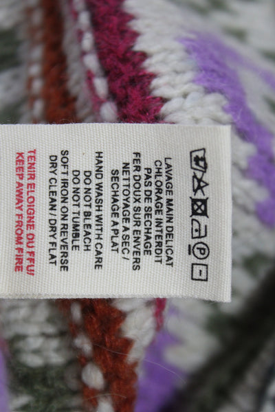 Hartford Women Mock Neck Fair Isle Pullover Multicolor 46% Wool Size 3