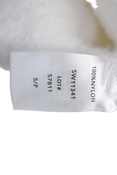 Elan Women Pullover Sweater Boat Neck Long Sleeve White Size S