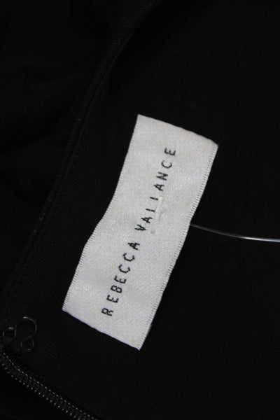 Rebecca Vallance Women Maxi Dress Black Square Neck Long Sleeve Size 6