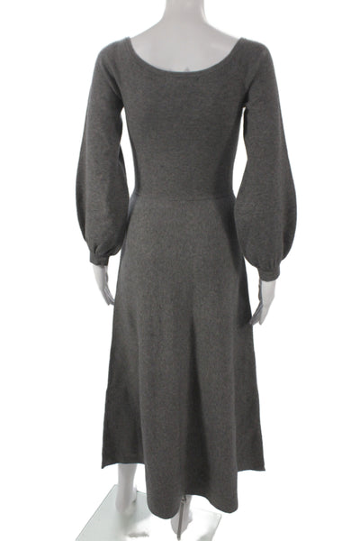 Hill House Womens Gray Sweater Dress Long Sleeve Scoop Neck Size XS