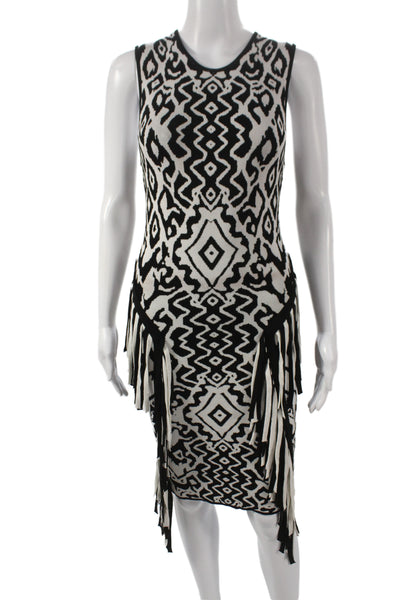 Torn by Ronny Kobo Womens Bodycon Dress Black Sleeveless Midi Geometric Size S