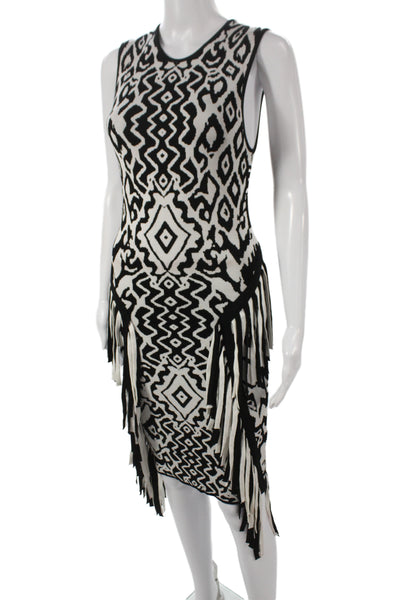 Torn by Ronny Kobo Womens Bodycon Dress Black Sleeveless Midi Geometric Size S