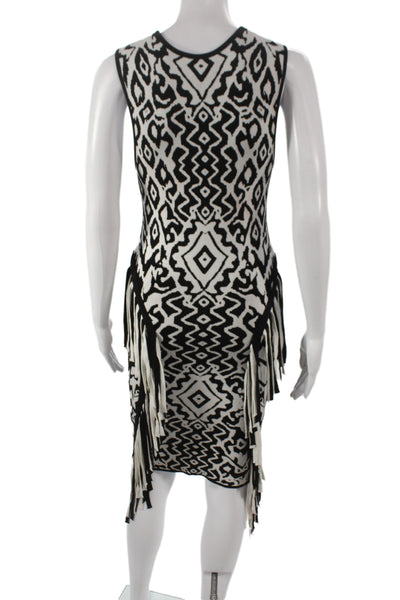Torn by Ronny Kobo Womens Bodycon Dress Black Sleeveless Midi Geometric Size S