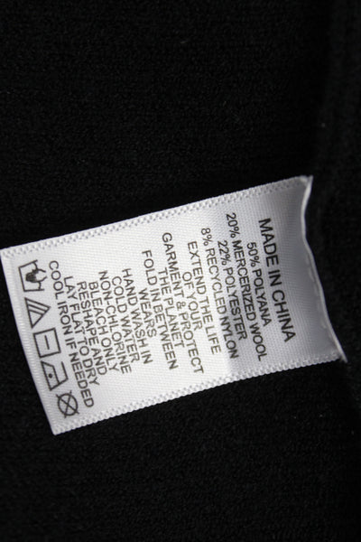 Hill House Women Sweater Dress Black Scoop Neck Long Sleeve Long Size XS