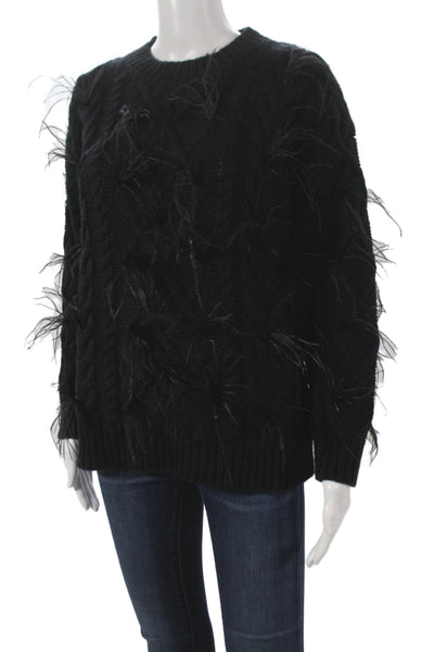 Hyacinth House Womens Boho Black Pullover Long Sleeve Size XS