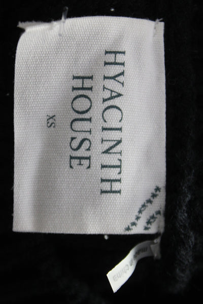 Hyacinth House Womens Boho Black Pullover Long Sleeve Size XS