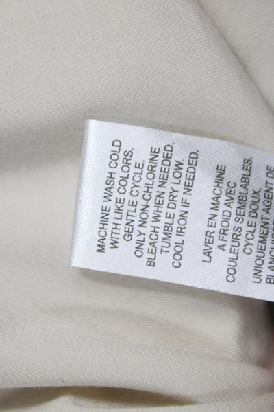 Kate Young X Splendid Women Basic Short Sleeve Crew Neck T-Shirt Beige Size XS