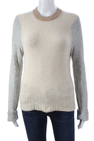 Faherty Womens Beige Pullover Crew Neck Long Sleeve Cotton Size XS
