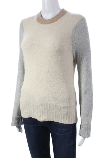 Faherty Womens Beige Pullover Crew Neck Long Sleeve Cotton Size XS