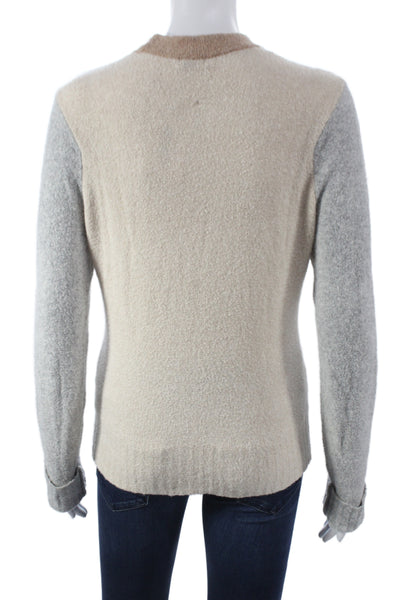 Faherty Womens Beige Pullover Crew Neck Long Sleeve Cotton Size XS
