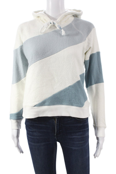 Faherty Women Pullover Colorblock Blue Long Sleeve Sweater Size XS