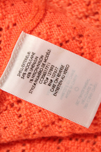 Alice + Olivia Womens Orange Argyle Pullover Sweater Size XS