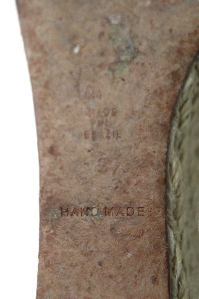 Tila March Paris Womens Wedge Heel Platform Espadrilles Sandals Brown Size 37