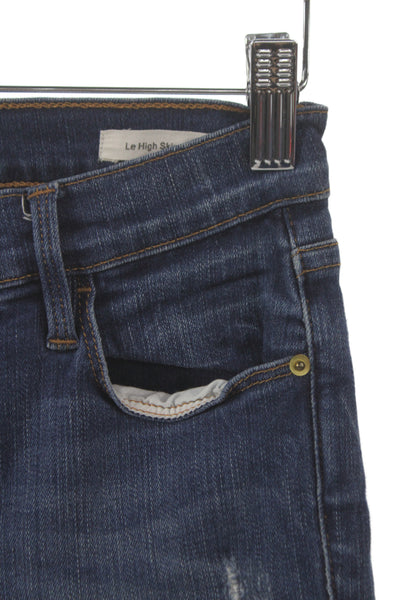 Frame Denim Women Skinny Blue Jeans Mid Rise 28 Inseam Size 25