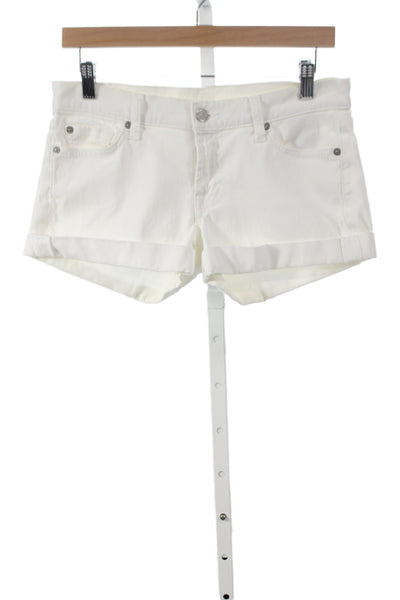 7 For All Mankind Women Cut-Off White Shorts Size 27