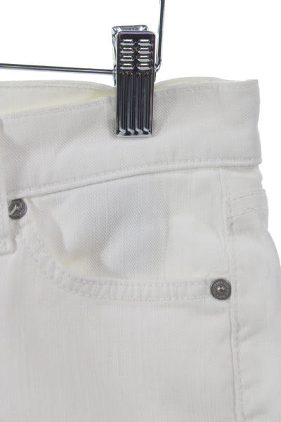 7 For All Mankind Women Cut-Off White Shorts Size 27